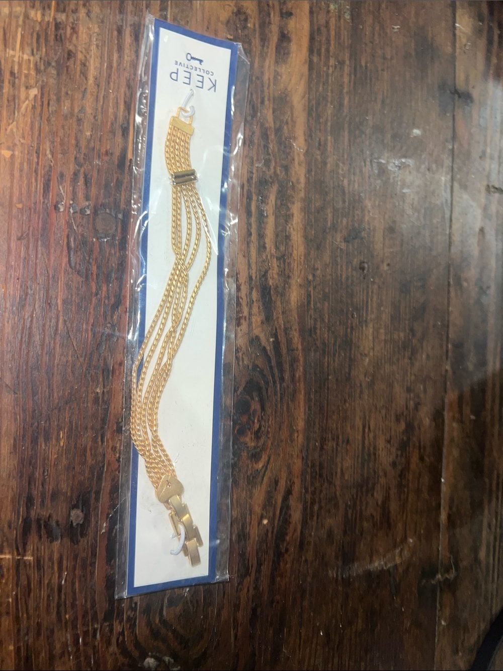 KEEP Collective Gold Multi-Strand Bracelet with Foldover Clasp